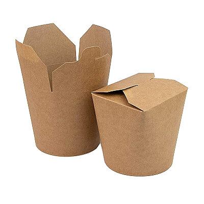 Kraft Karton Noodle ve Döner Box Kutusu 26 Oz - 2