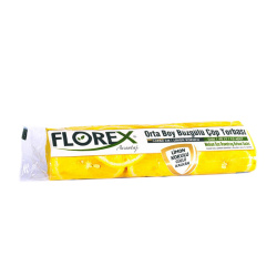 Büzgülü Çöp Torbası Orta Boy - Limon Kokulu - Florex