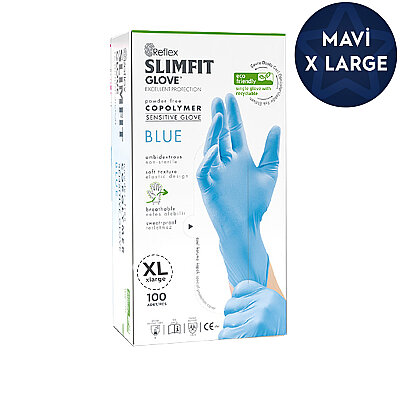 Hibrit Pudrasız Mavi Eldiven X Large (Ekstra Büyük) - 1