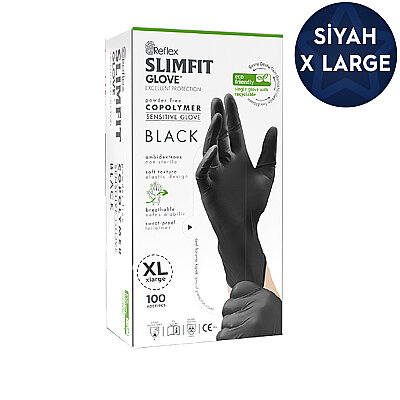 Hibrit Pudrasız Siyah Eldiven X Large (Ekstra Büyük) - 1