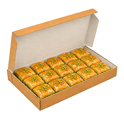 Kraft Baklava ve Ekler Kutusu 500 gr (Sedefli) - 2