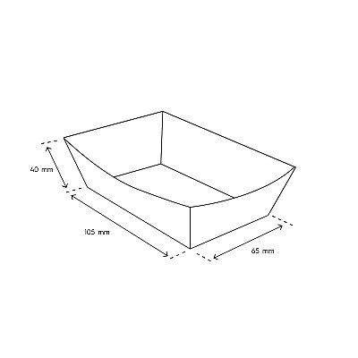 Kraft Karton Kayık Tabak (Karton Tava) 6,5x10,5x4 cm (Küçük Boy) - 2