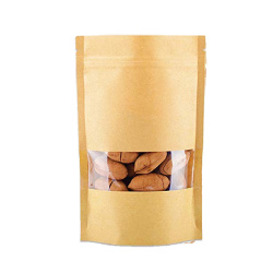 16x27cm (500gr) Kraft Pencereli Doypack Kilitli Torba - Özalp Ambalaj