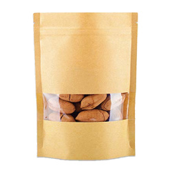 20x30cm (1000gr) Kraft Pencereli Doypack Kilitli Torba - Özalp Ambalaj