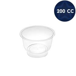 Kristal Plastik Ayaklı Tatlı Kasesi 200 cc - Rubikap