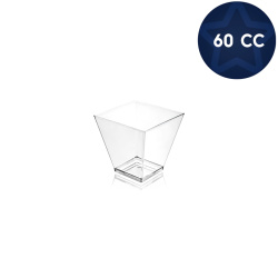 Kristal Plastik Prizma Kap 60 cc - Özalp Ambalaj