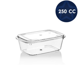 Kristal Plastik Tatlı ve Bal Kabı (Kapaklı) 250 cc - Mayer Plastik