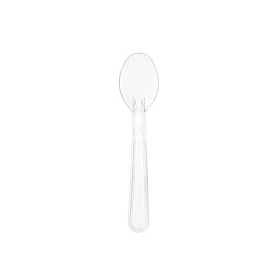 Lüks Kalın Plastik Helva ve Dondurma Kaşık Şeffaf - 1