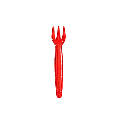 Lüks Plastik Cips Çatalı Kırmızı - 1