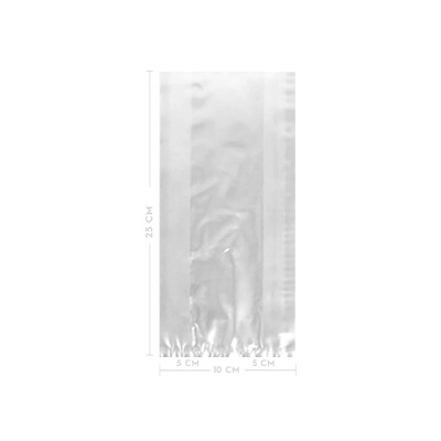 10x25+5 cm Opp Jelatin Torba Körüklü (Sırt Kaynaklı) - 1