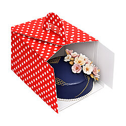 Pasta (Turta) Kutusu Kare Saplı (No:2) 25x25x13 cm - 2