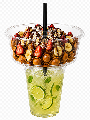 Pet Bardak Üstü Waffle-Atıştırmalık Kasesi - 1