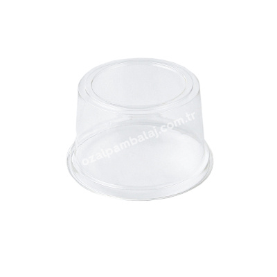 Plastik Dilim Tek Pasta Kabı Seti Çap:11cm H:7,5cm - 3