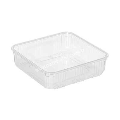 Plastik Kare Tatlı ve Gıda Kasesi 110x110 H:30 mm - 1