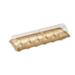 Plastik Makaron Kabı Seti Gold 6'lı - Özalp Ambalaj