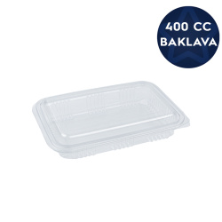 Plastik Sızdırmaz Baklava Kabı Küçük Boy 400 cc - Petking