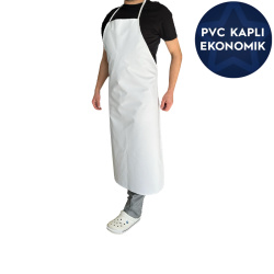 Pvc Kaplamalı Su Geçirmez Bulaşıkçı ve Kasap İş Önlüğü 70x110 cm Beyaz - Özalp Ambalaj