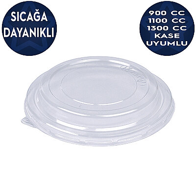 Sıcağa Dayanıklı PP Plastik Bombe Kapak 187 mm (900-1100-1300 cc Kraft Kase Uyumlu) - 1
